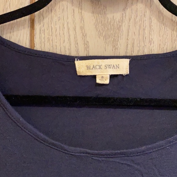 Navy Long Flowy T-shirt with Cute Tassels - Picture 3 of 3